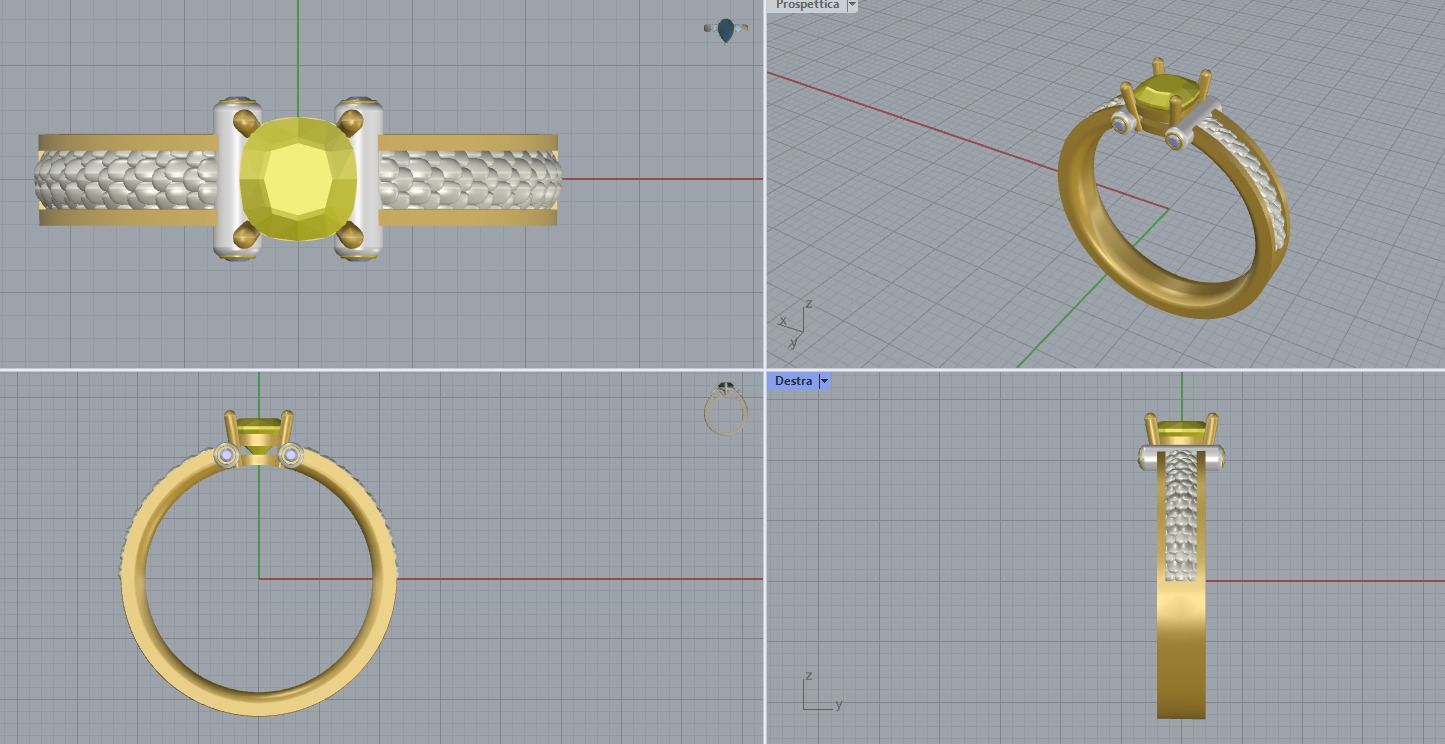 Cushion Snake Ring 3D print model_16