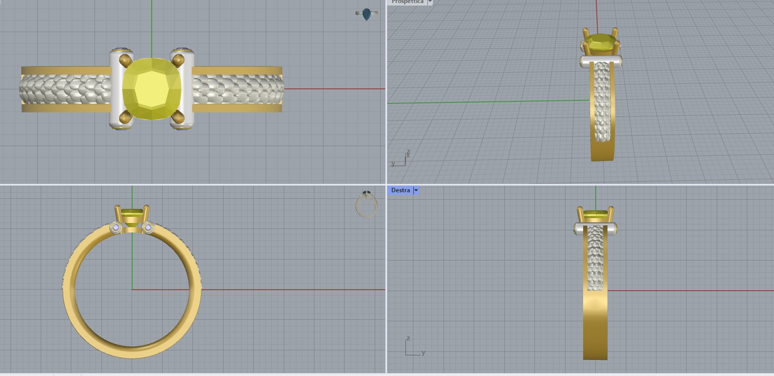 Cushion Snake Ring 3D print model_15