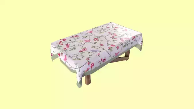 Garden Table Low-poly 3D model