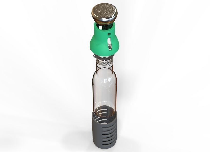 Water Bottle 3D print model_5