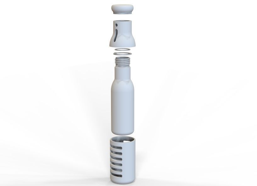 Water Bottle 3D print model_24