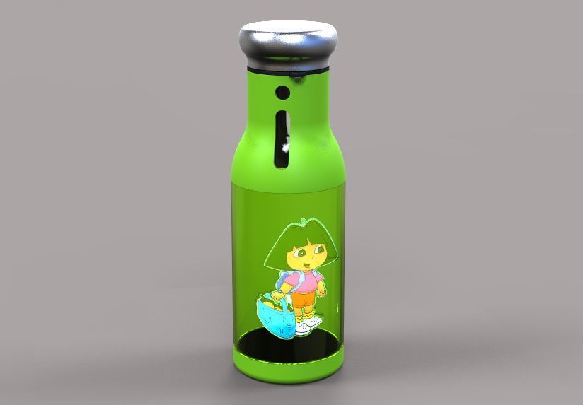 Water Bottle 3D print model_40