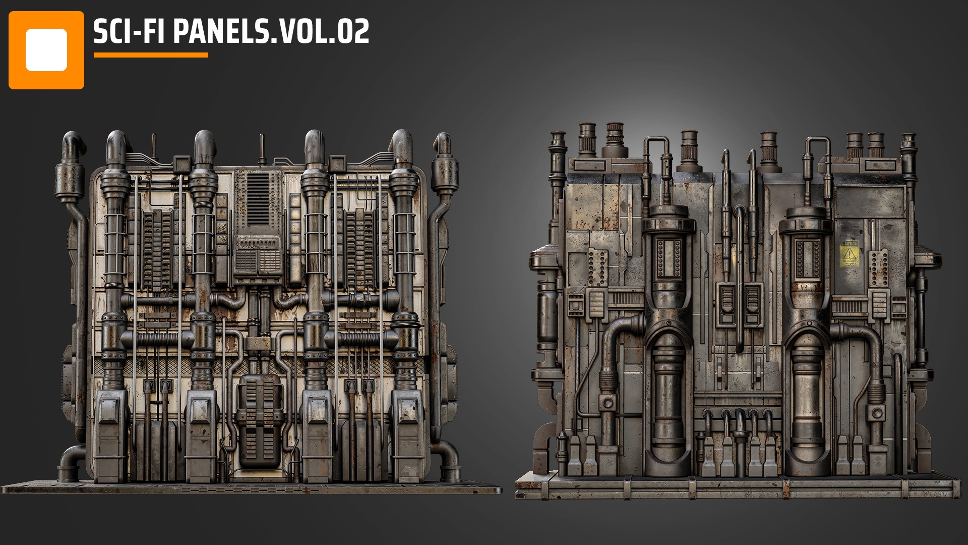 sci fi  panels vol 02 Low-poly 3D model_3