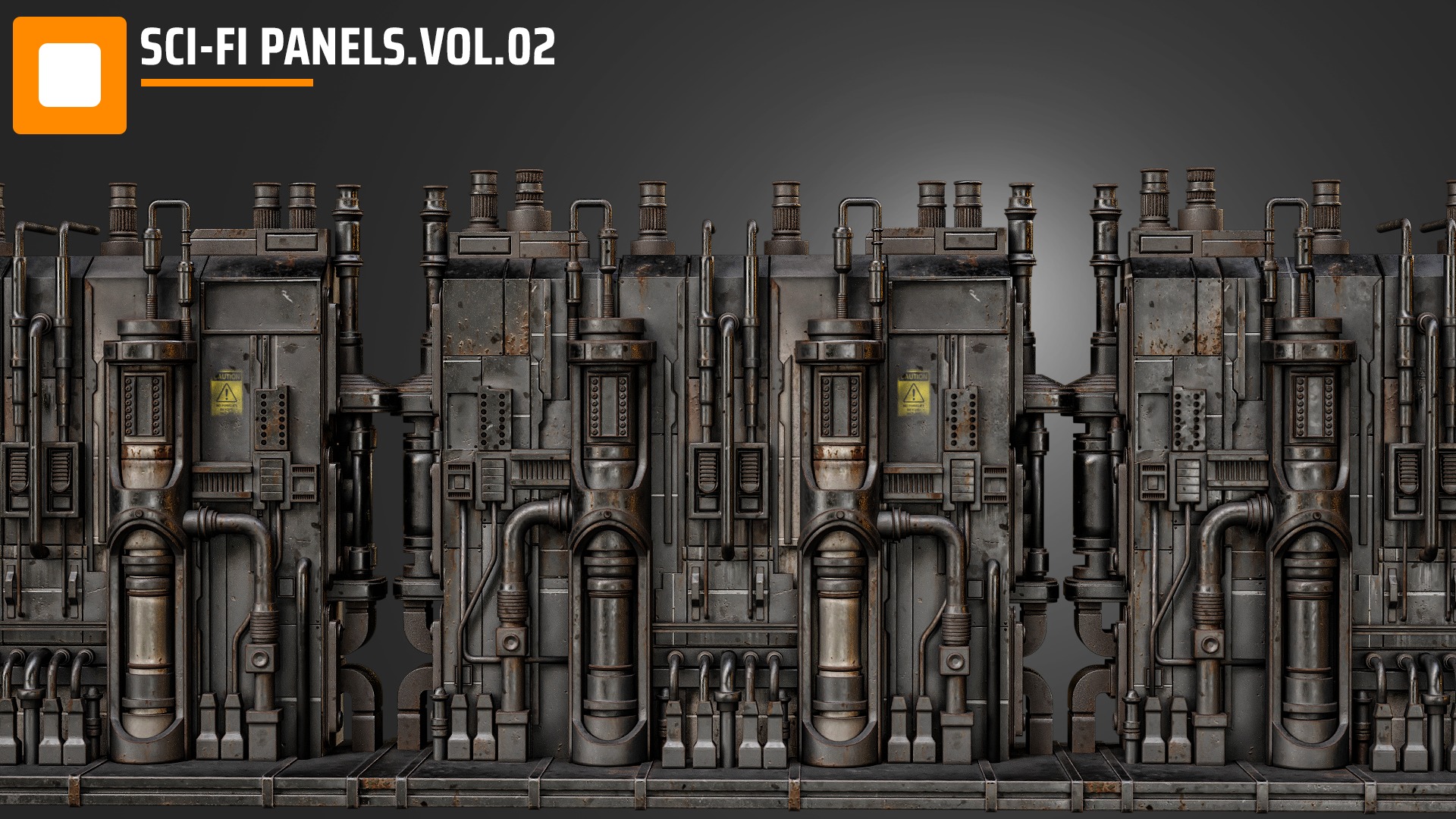 sci fi  panels vol 02 Low-poly 3D model_7