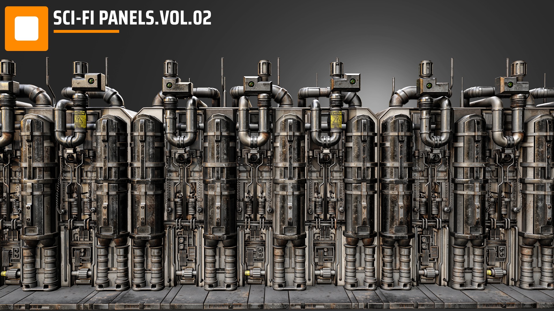 sci fi  panels vol 02 Low-poly 3D model_5