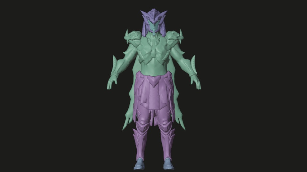 Golden Pharaoh X Suit 6 Star Animated Textures Low-poly 3D model_10