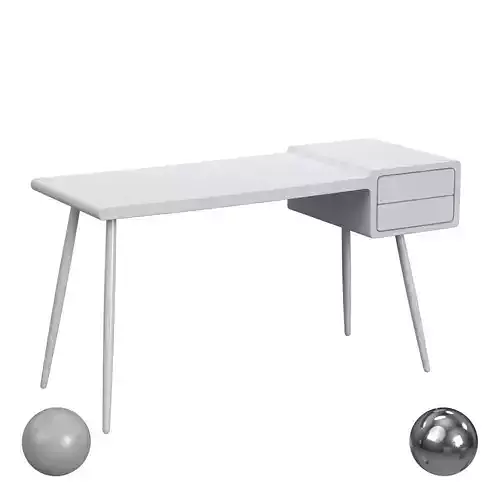 Ferli Mid Century Scandinavian Two Drawer Desk