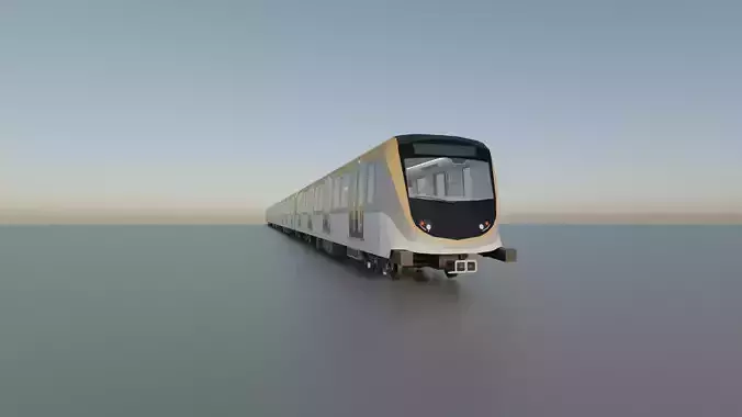 CAF Driverless Metro Low-poly 3D model