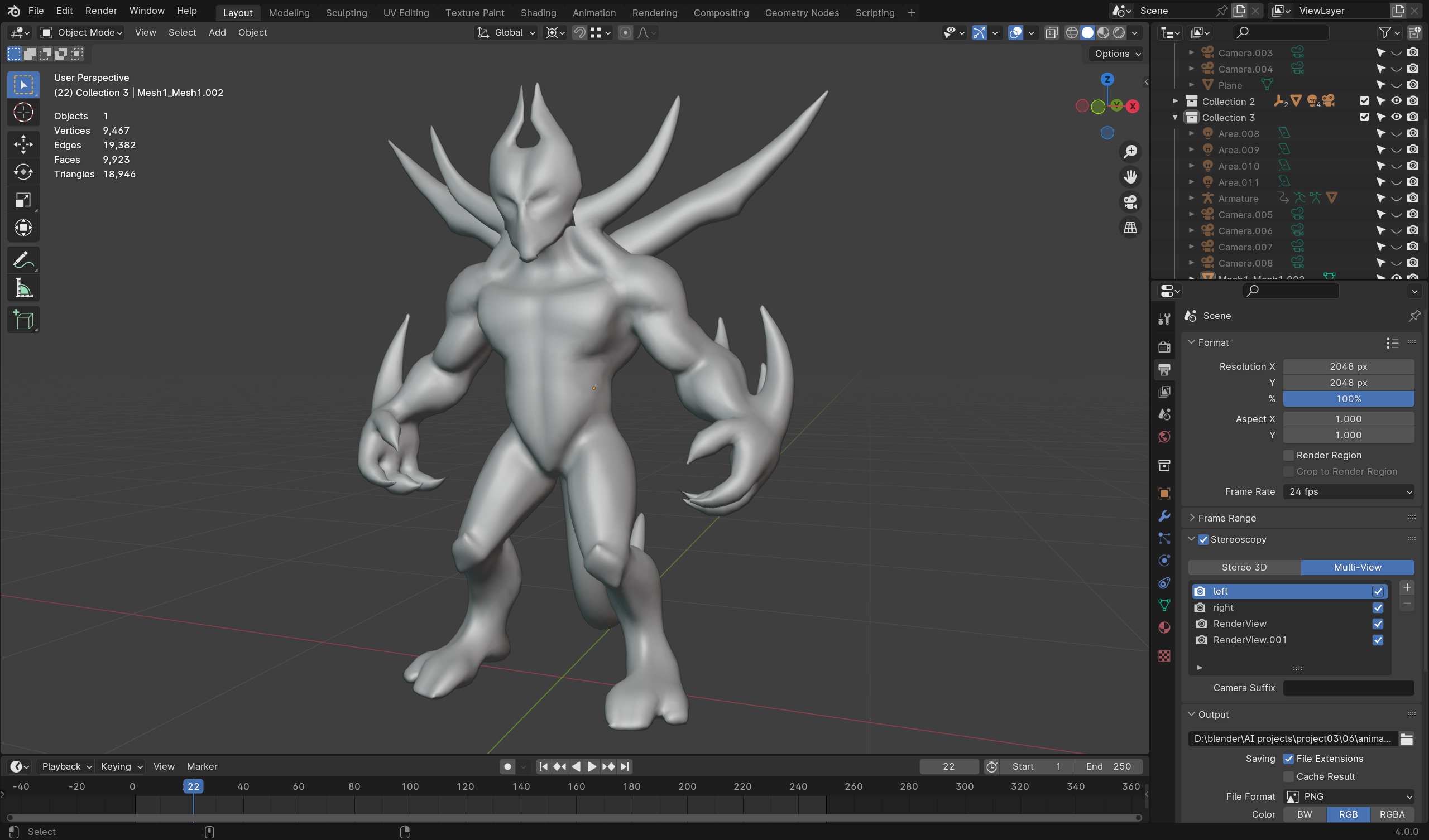 Thunder Beast - Rig-Ready 3D Game Model with Animation Low-poly 3D model_7