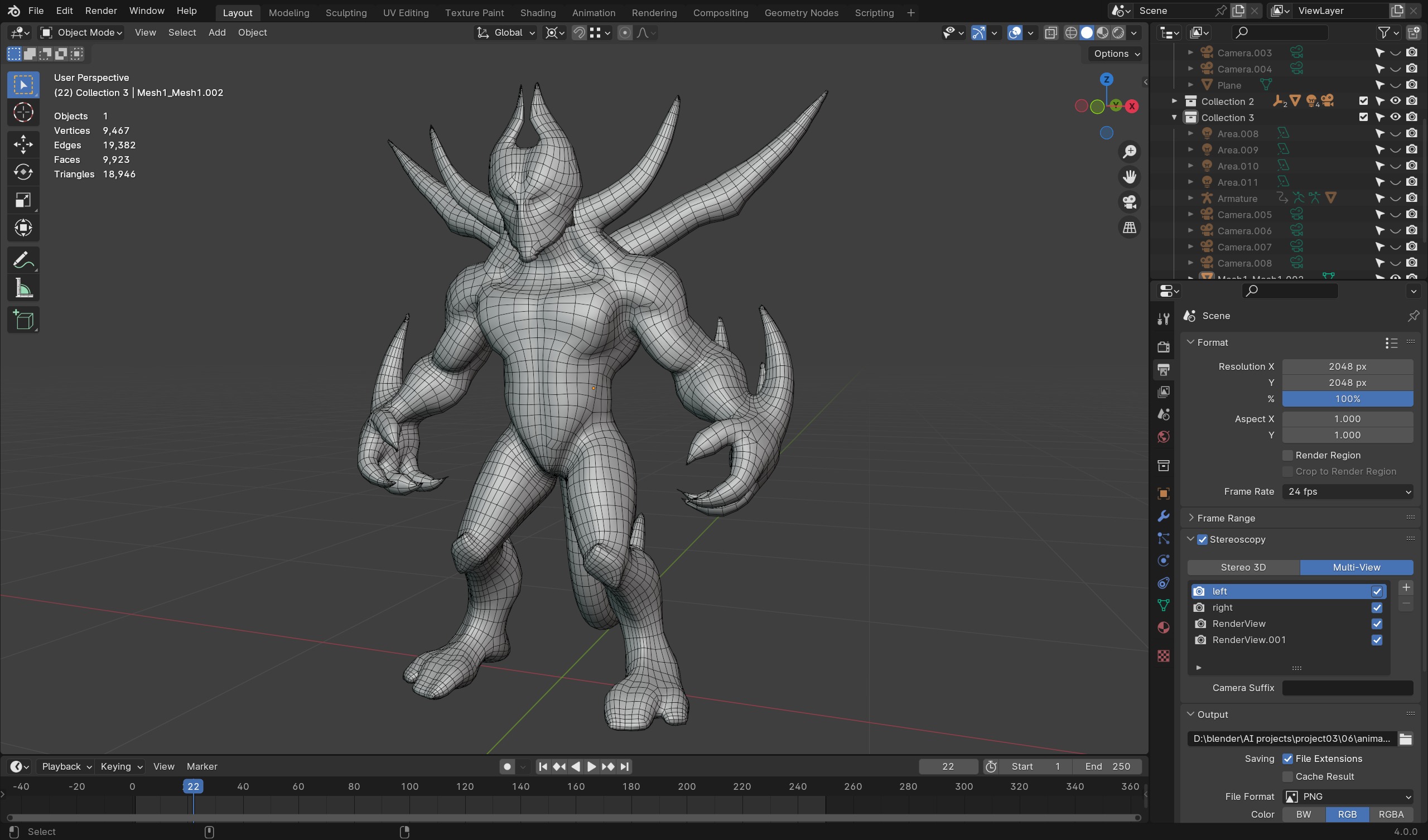 Thunder Beast - Rig-Ready 3D Game Model with Animation Low-poly 3D model_6