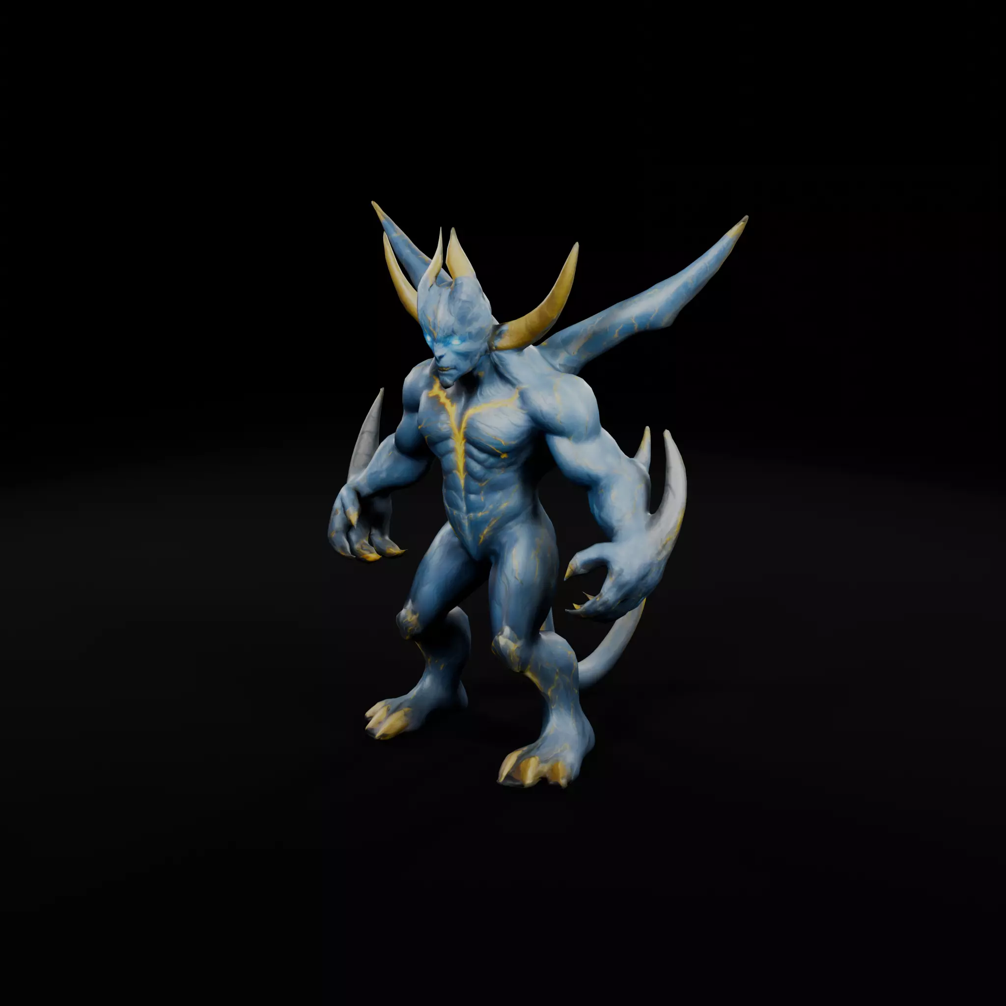 Thunder Beast - Rig-Ready 3D Game Model with Animation Low-poly 3D model_0