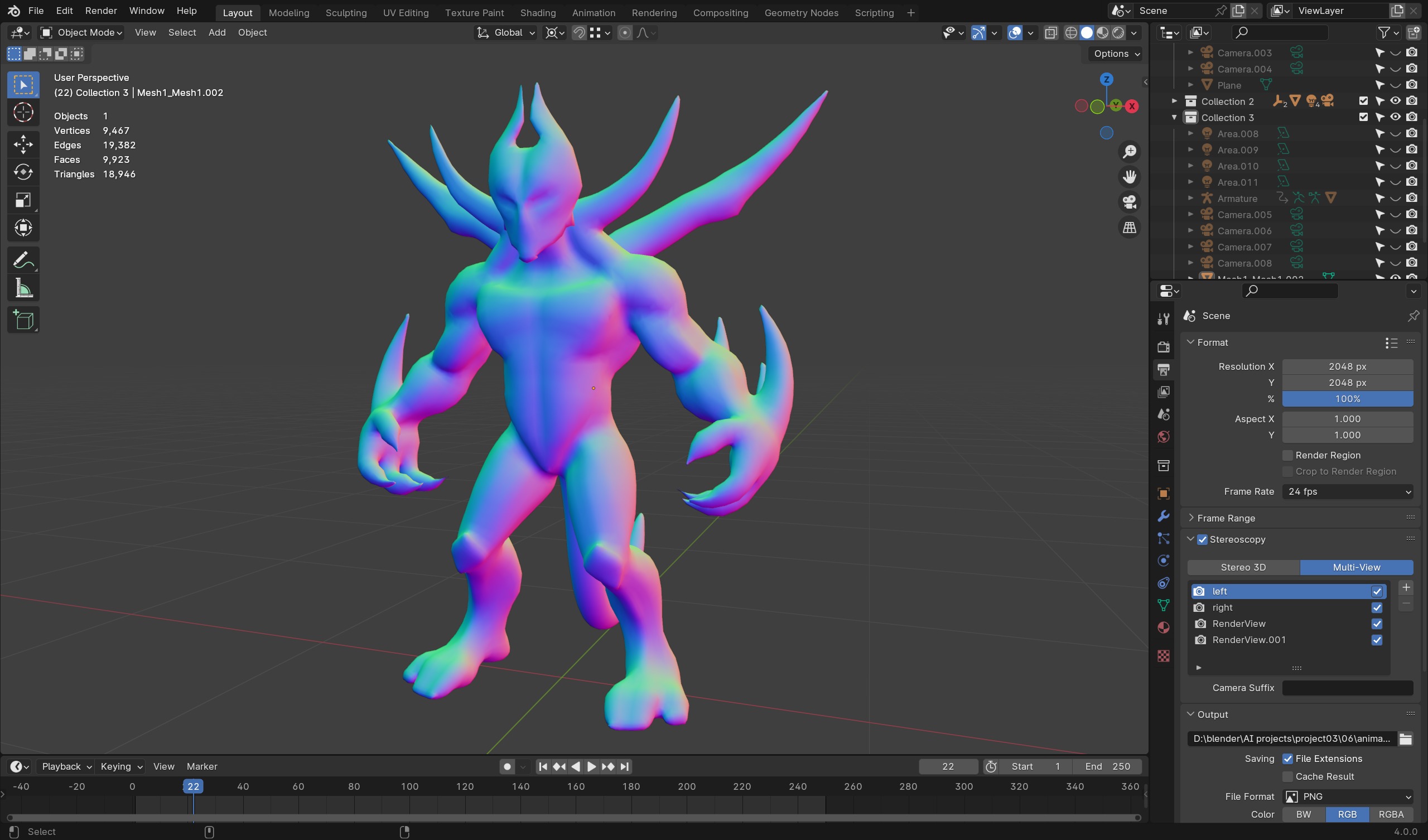 Thunder Beast - Rig-Ready 3D Game Model with Animation Low-poly 3D model_8