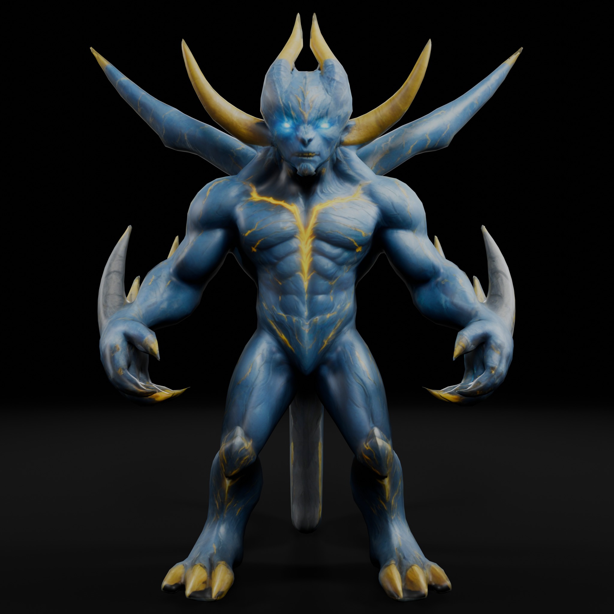 Thunder Beast - Rig-Ready 3D Game Model with Animation Low-poly 3D model_3