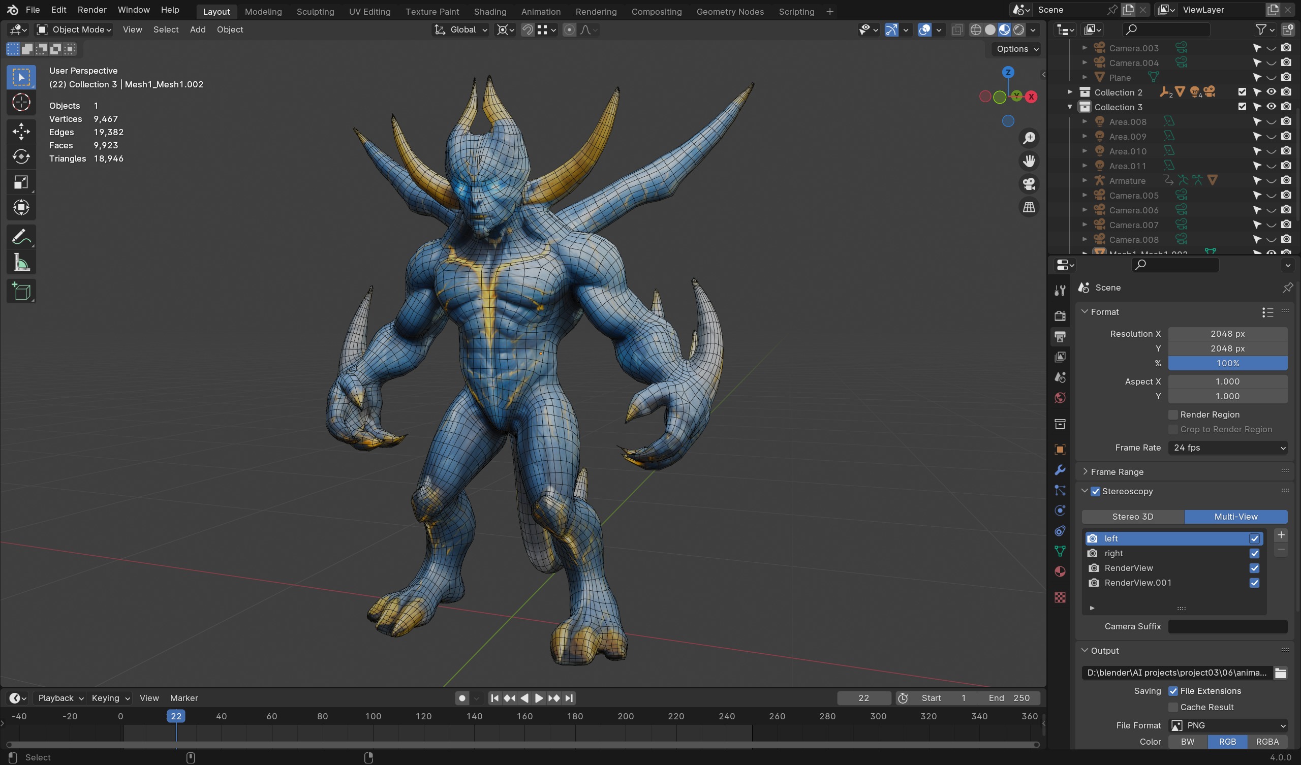 Thunder Beast - Rig-Ready 3D Game Model with Animation Low-poly 3D model_5