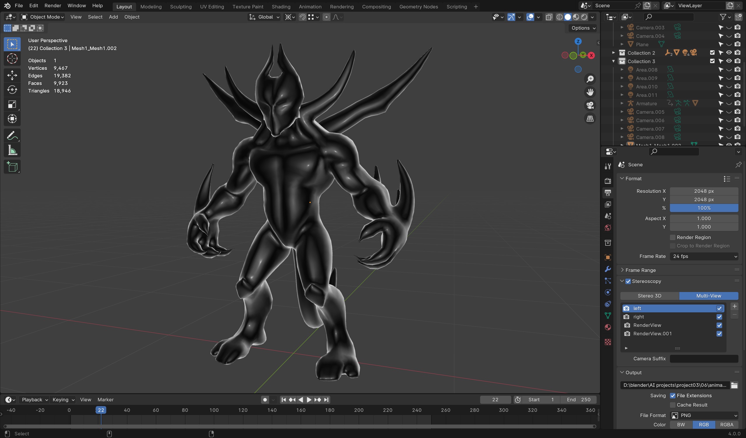 Thunder Beast - Rig-Ready 3D Game Model with Animation Low-poly 3D model_9