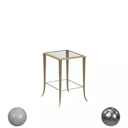 Tory Gold Foil Glass Top Accent Table 3D model