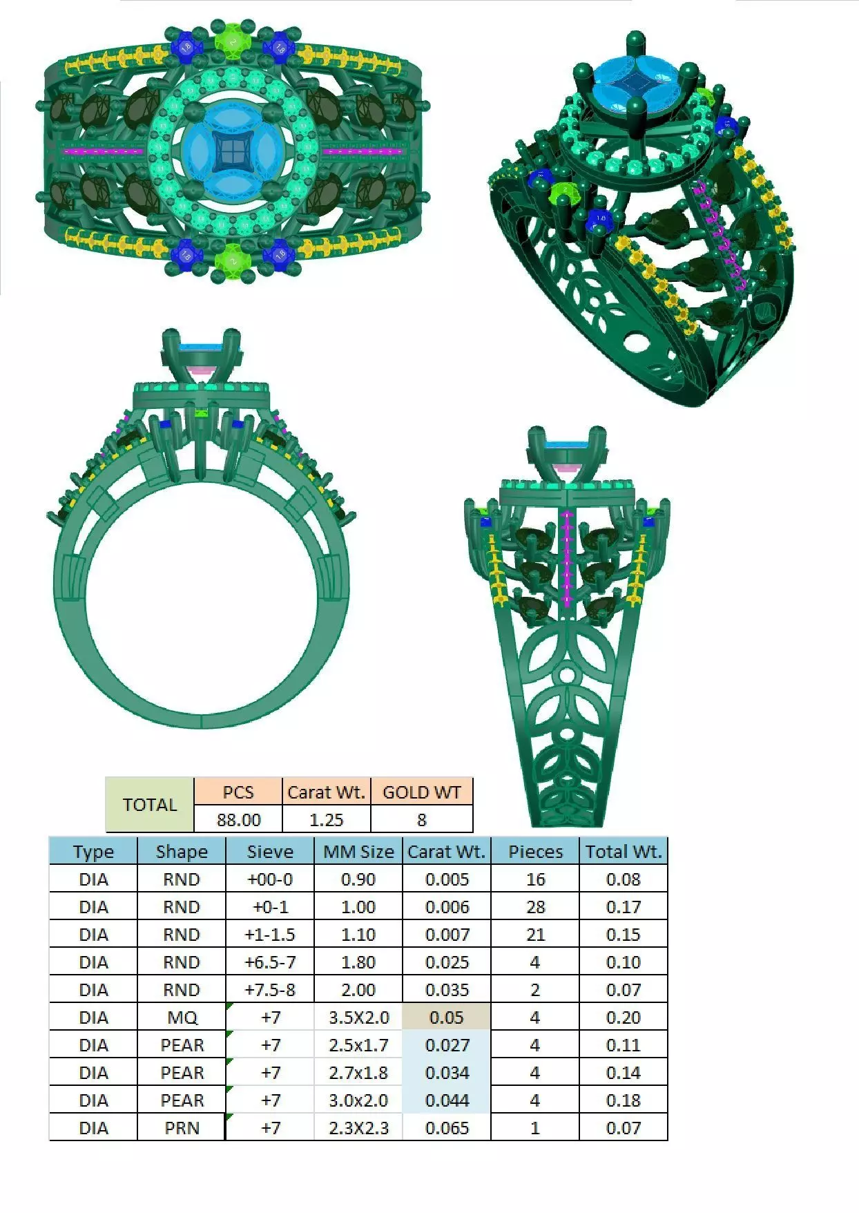 ANTIQUE DESIGN RING  3D print model_0