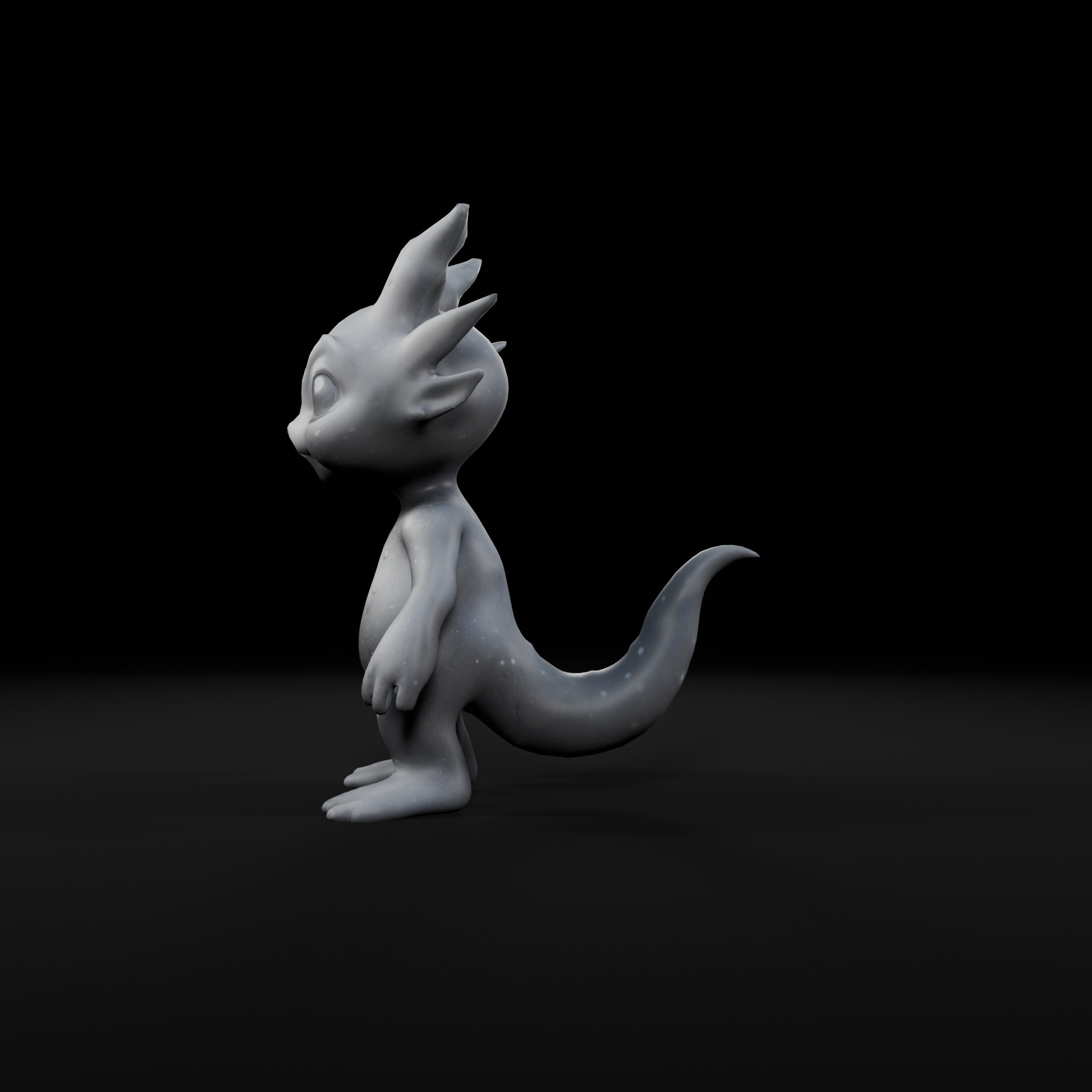 Lunar Creature - Game-Ready 3D Character Low-poly 3D model_2