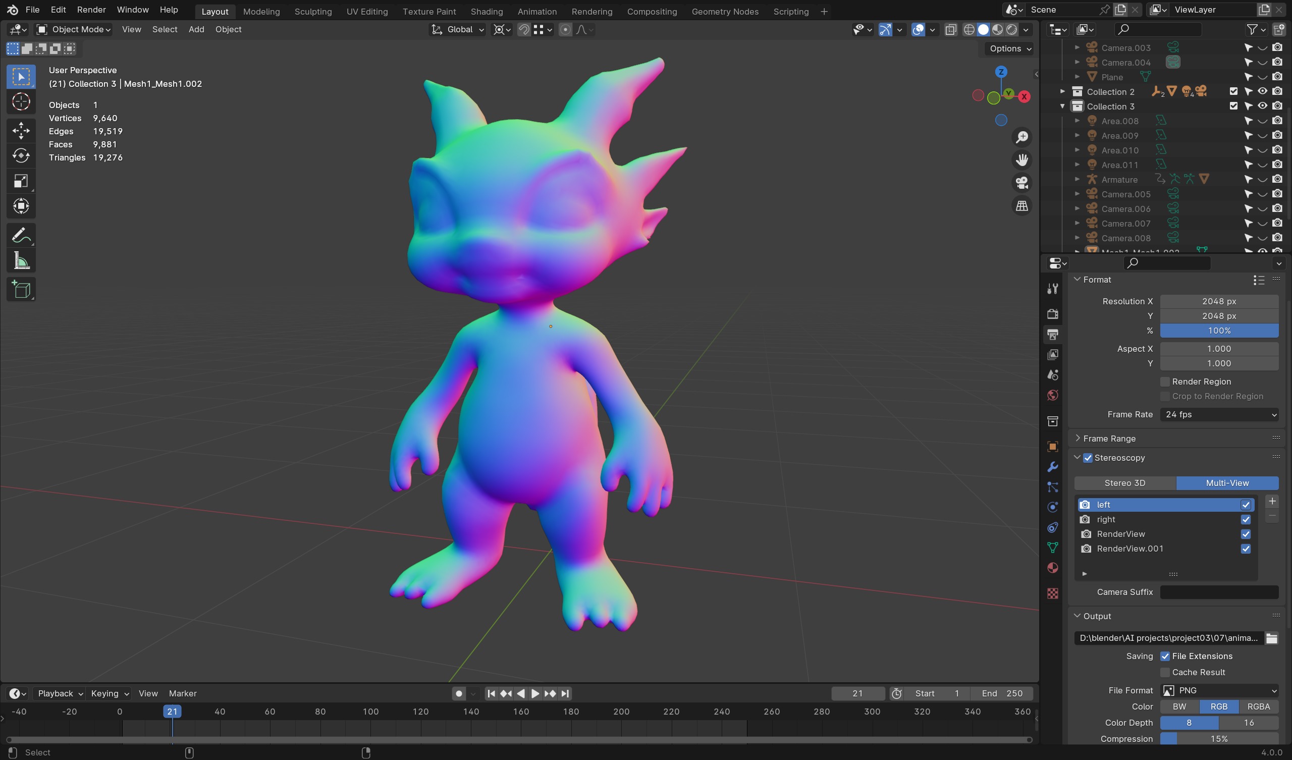 Lunar Creature - Game-Ready 3D Character Low-poly 3D model_8