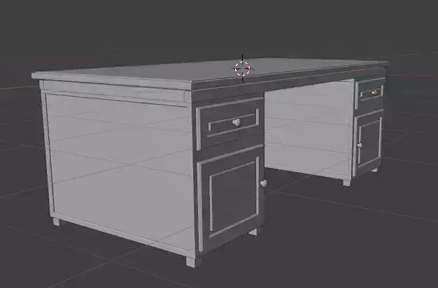 Modern Desk 3D Model  High Quality Furniture Design