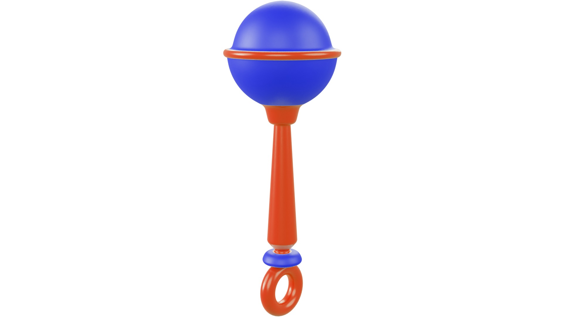 Rattle Toy Low-poly 3D model_5