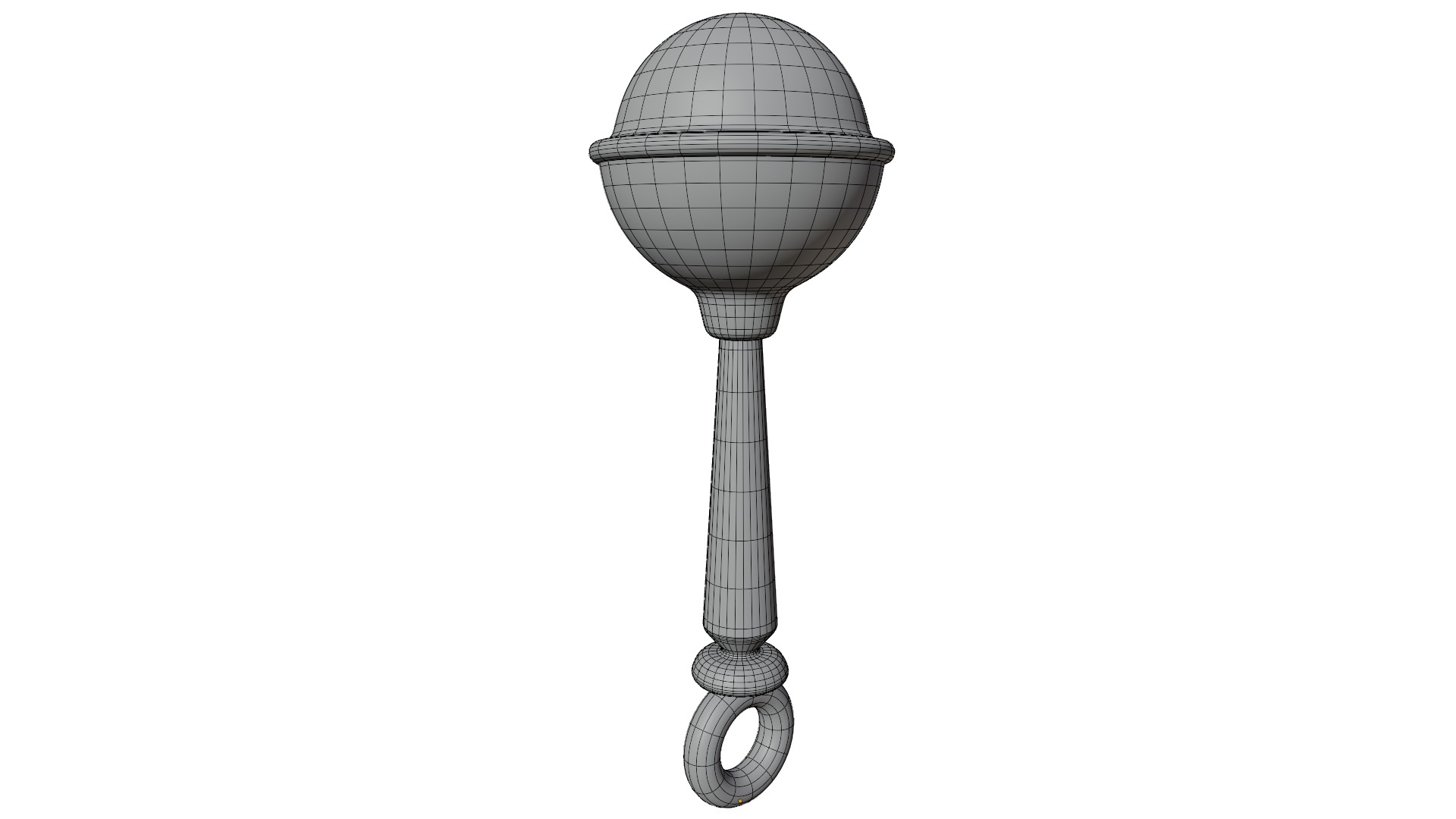 Rattle Toy Low-poly 3D model_6