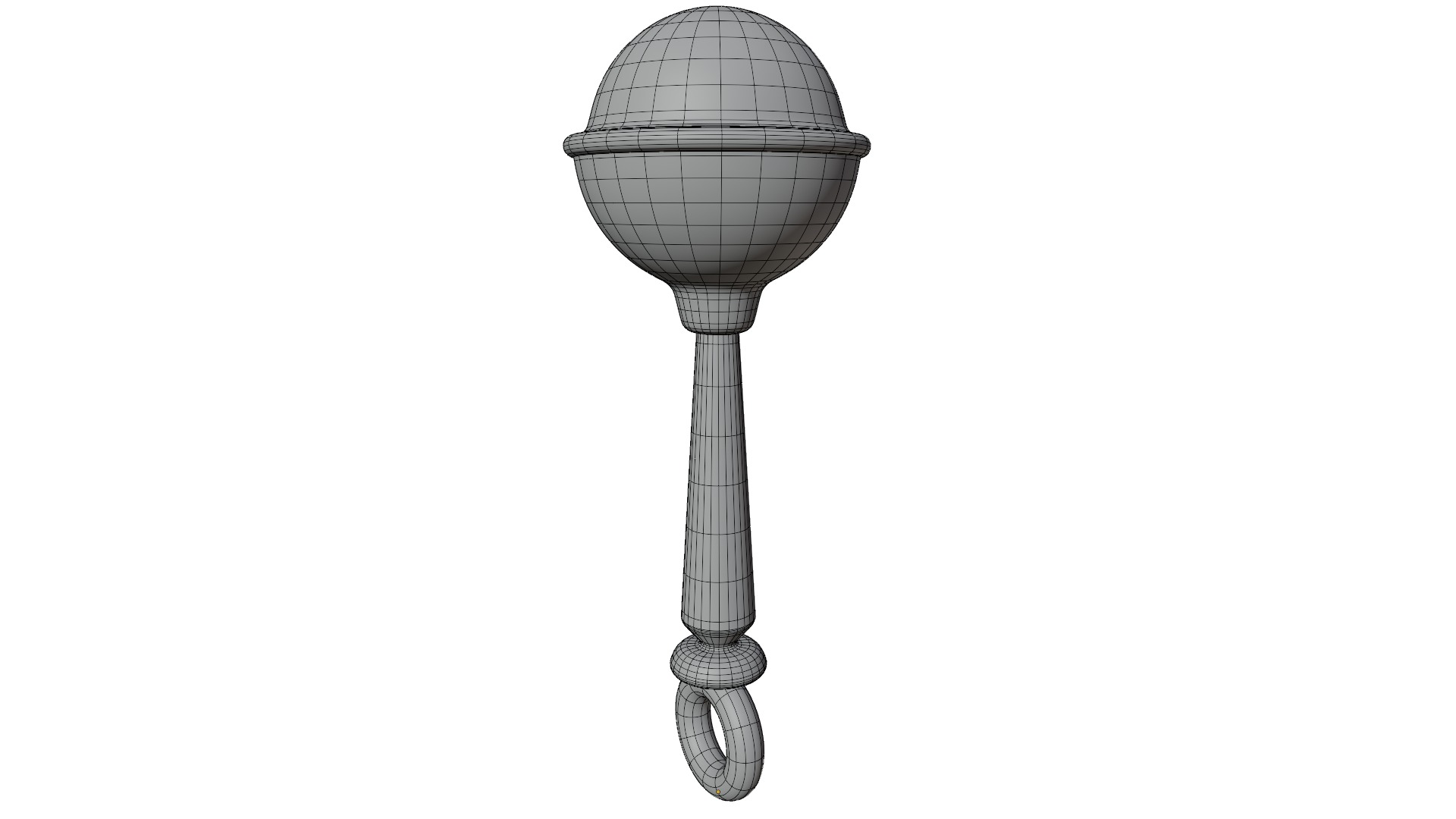 Rattle Toy Low-poly 3D model_10