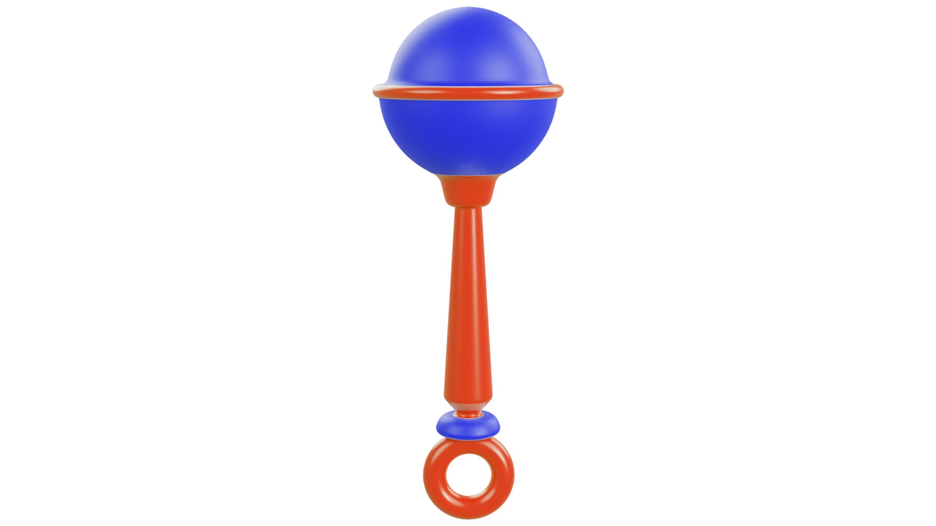 Rattle Toy Low-poly 3D model_11