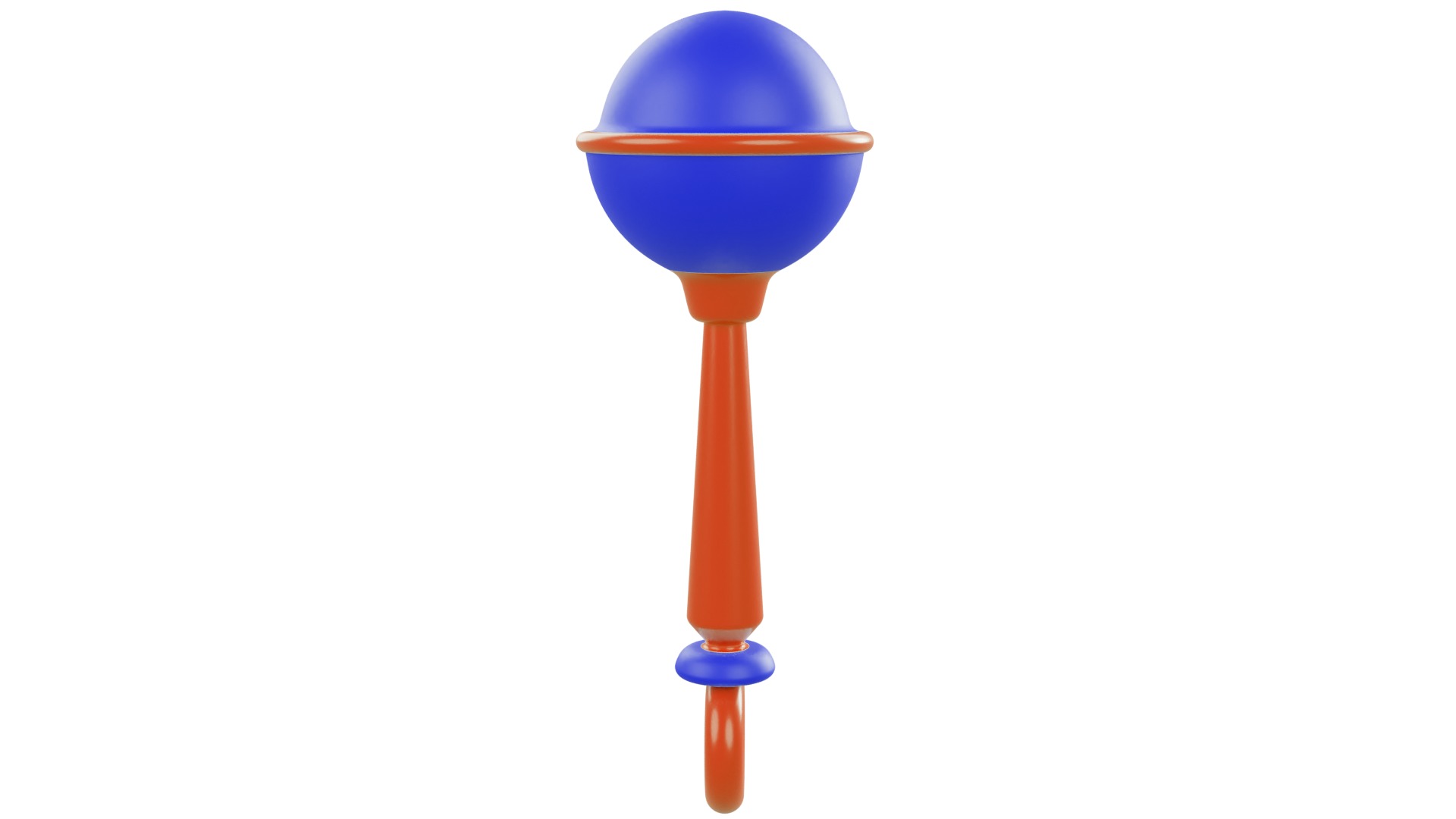 Rattle Toy Low-poly 3D model_4