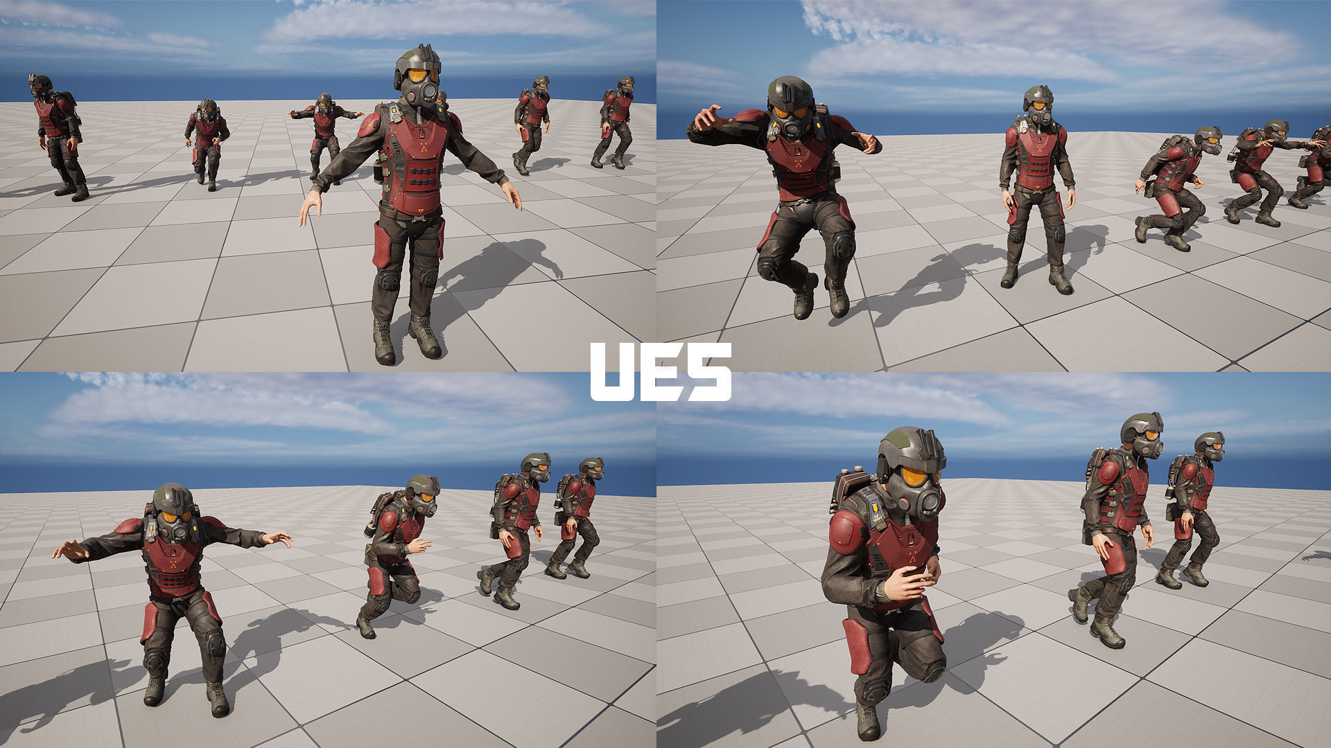 MODULAR SOLDIER FUTURE SCI FI GAME READY CHARACTER LOW POLY Low-poly 3D model_16