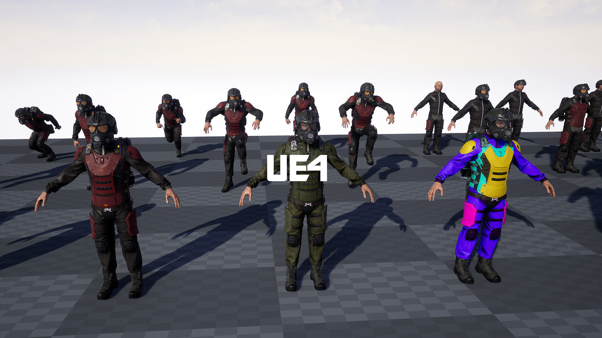 MODULAR SOLDIER FUTURE SCI FI GAME READY CHARACTER LOW POLY Low-poly 3D model_23