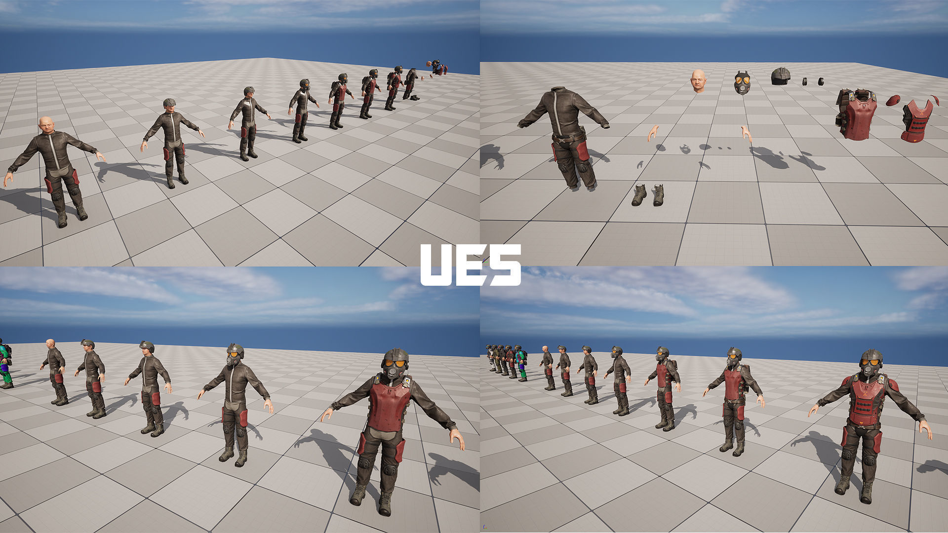 MODULAR SOLDIER FUTURE SCI FI GAME READY CHARACTER LOW POLY Low-poly 3D model_18