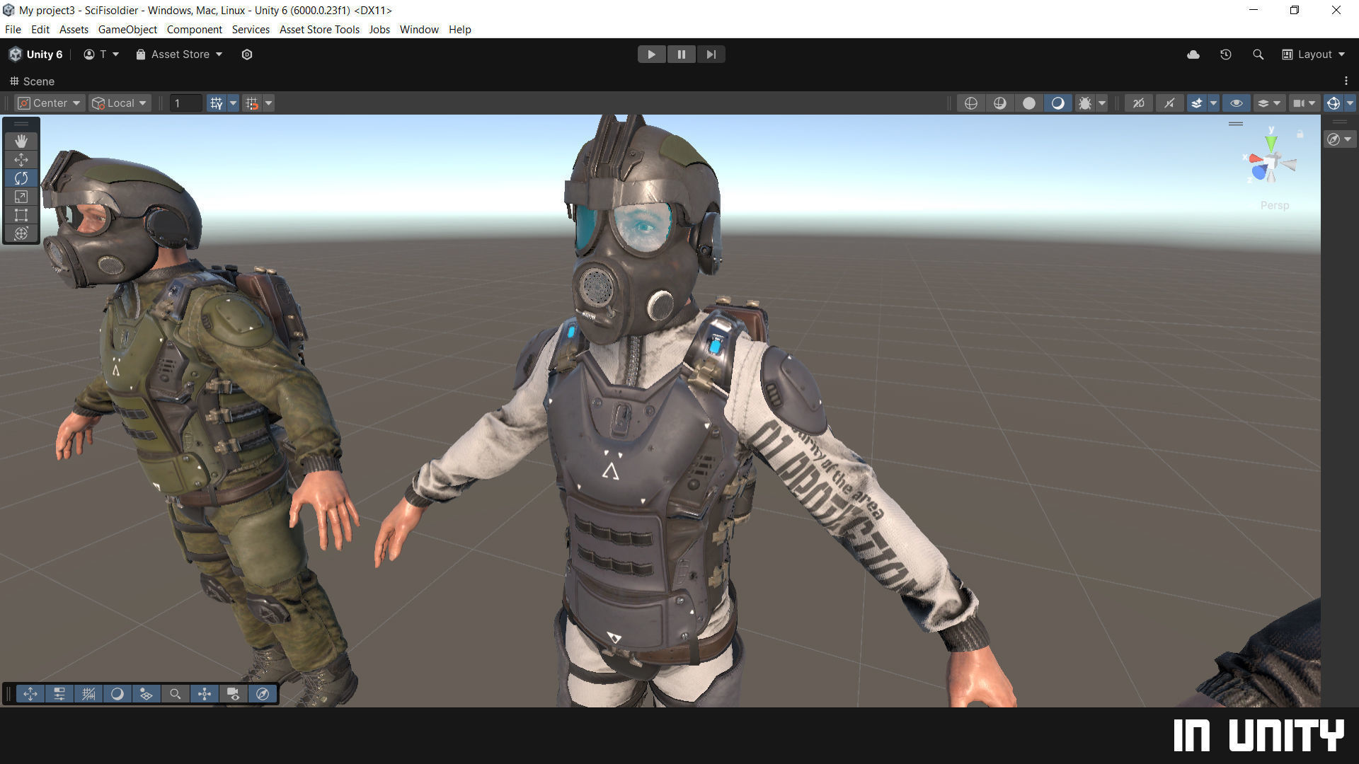 MODULAR SOLDIER FUTURE SCI FI GAME READY CHARACTER LOW POLY Low-poly 3D model_27