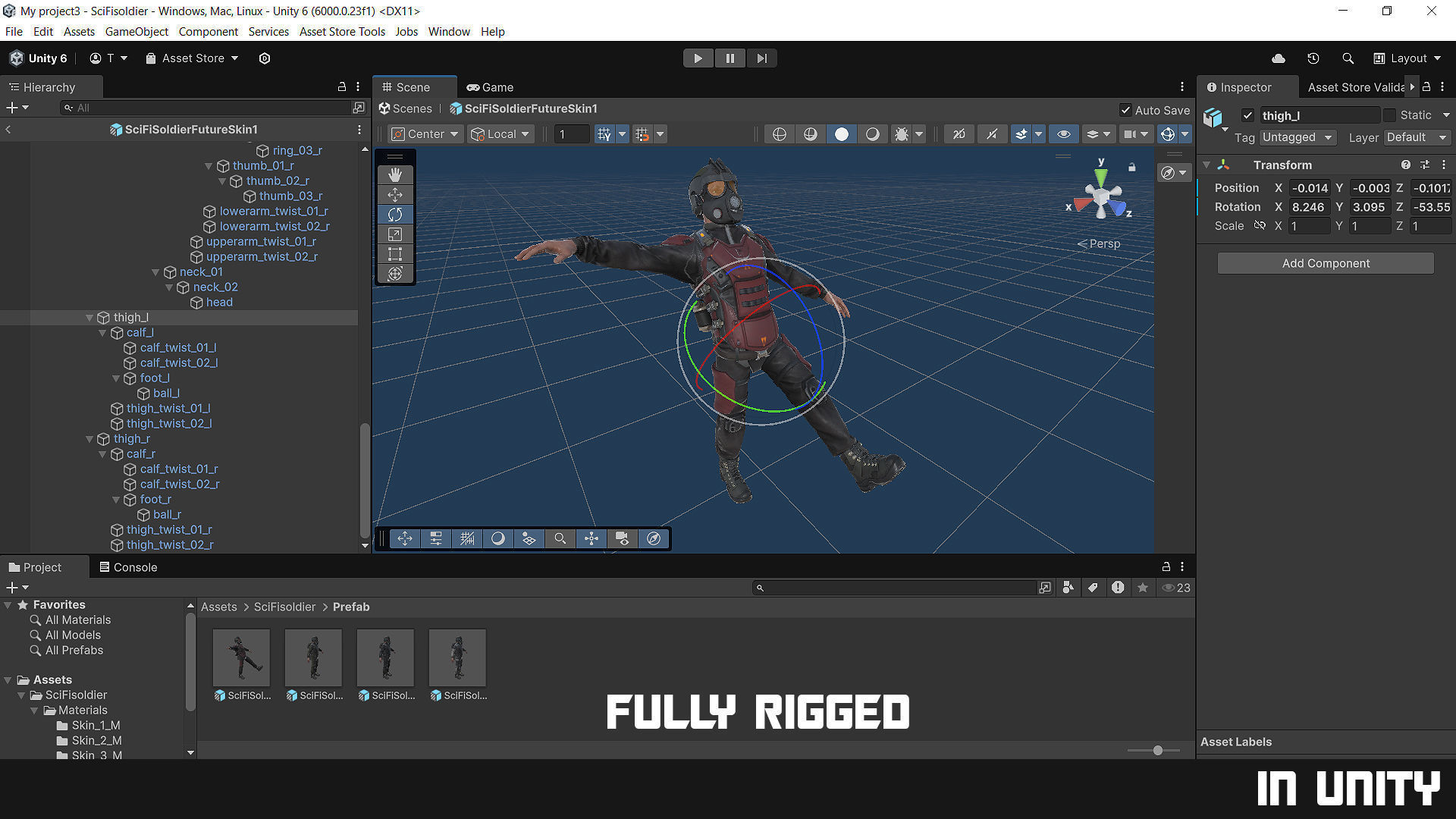 MODULAR SOLDIER FUTURE SCI FI GAME READY CHARACTER LOW POLY Low-poly 3D model_32