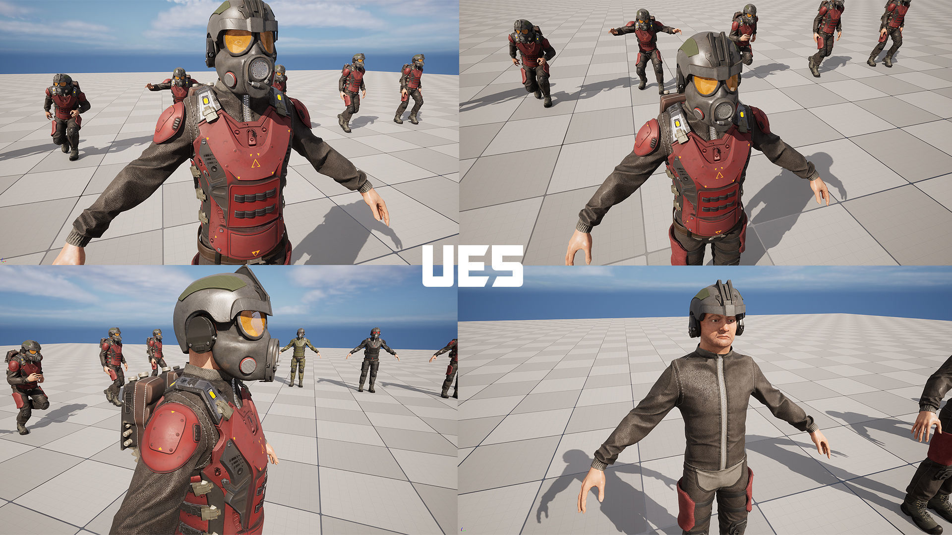 MODULAR SOLDIER FUTURE SCI FI GAME READY CHARACTER LOW POLY Low-poly 3D model_15