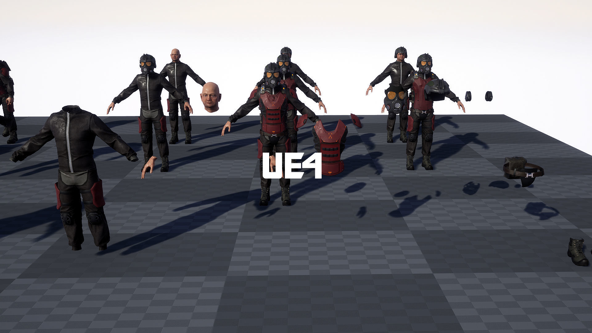 MODULAR SOLDIER FUTURE SCI FI GAME READY CHARACTER LOW POLY Low-poly 3D model_22