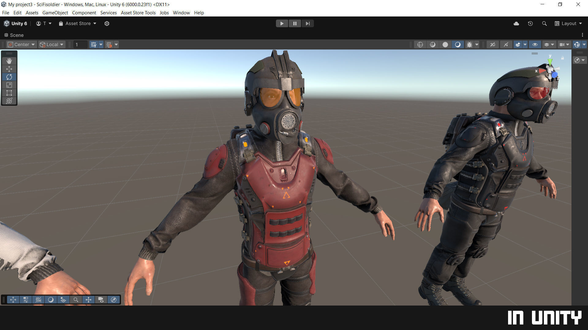 MODULAR SOLDIER FUTURE SCI FI GAME READY CHARACTER LOW POLY Low-poly 3D model_28