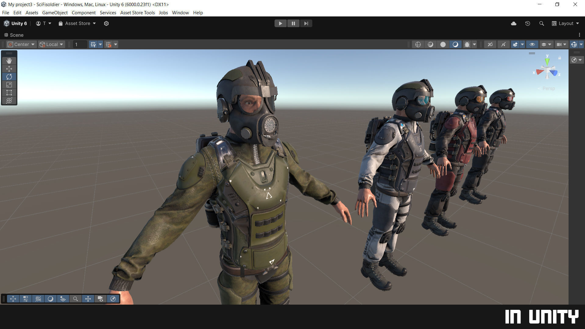 MODULAR SOLDIER FUTURE SCI FI GAME READY CHARACTER LOW POLY Low-poly 3D model_26