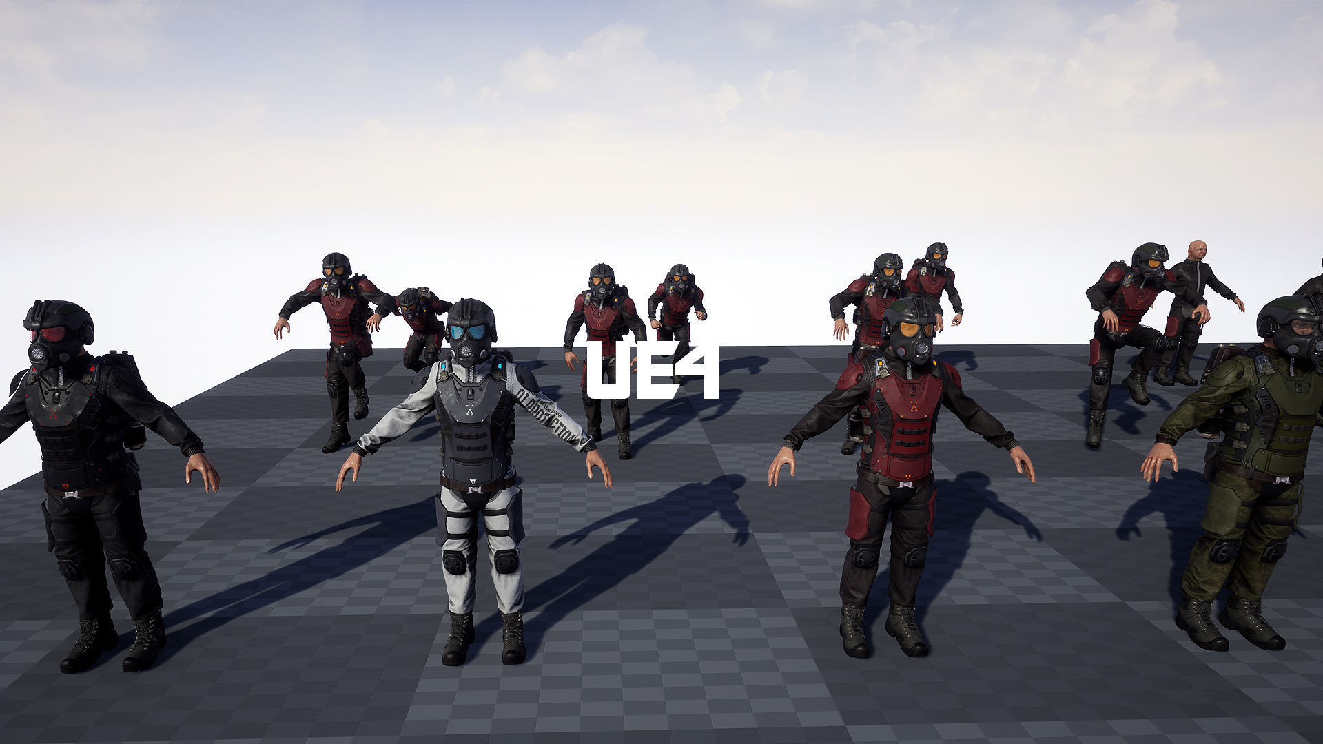 MODULAR SOLDIER FUTURE SCI FI GAME READY CHARACTER LOW POLY Low-poly 3D model_21