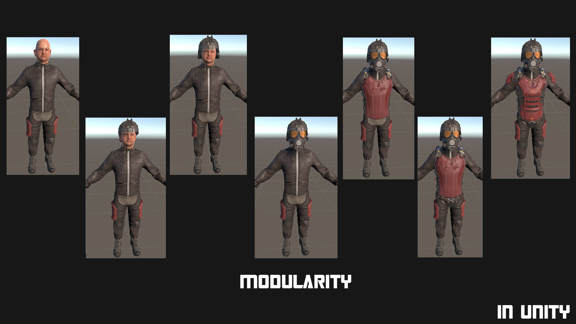 MODULAR SOLDIER FUTURE SCI FI GAME READY CHARACTER LOW POLY Low-poly 3D model_31