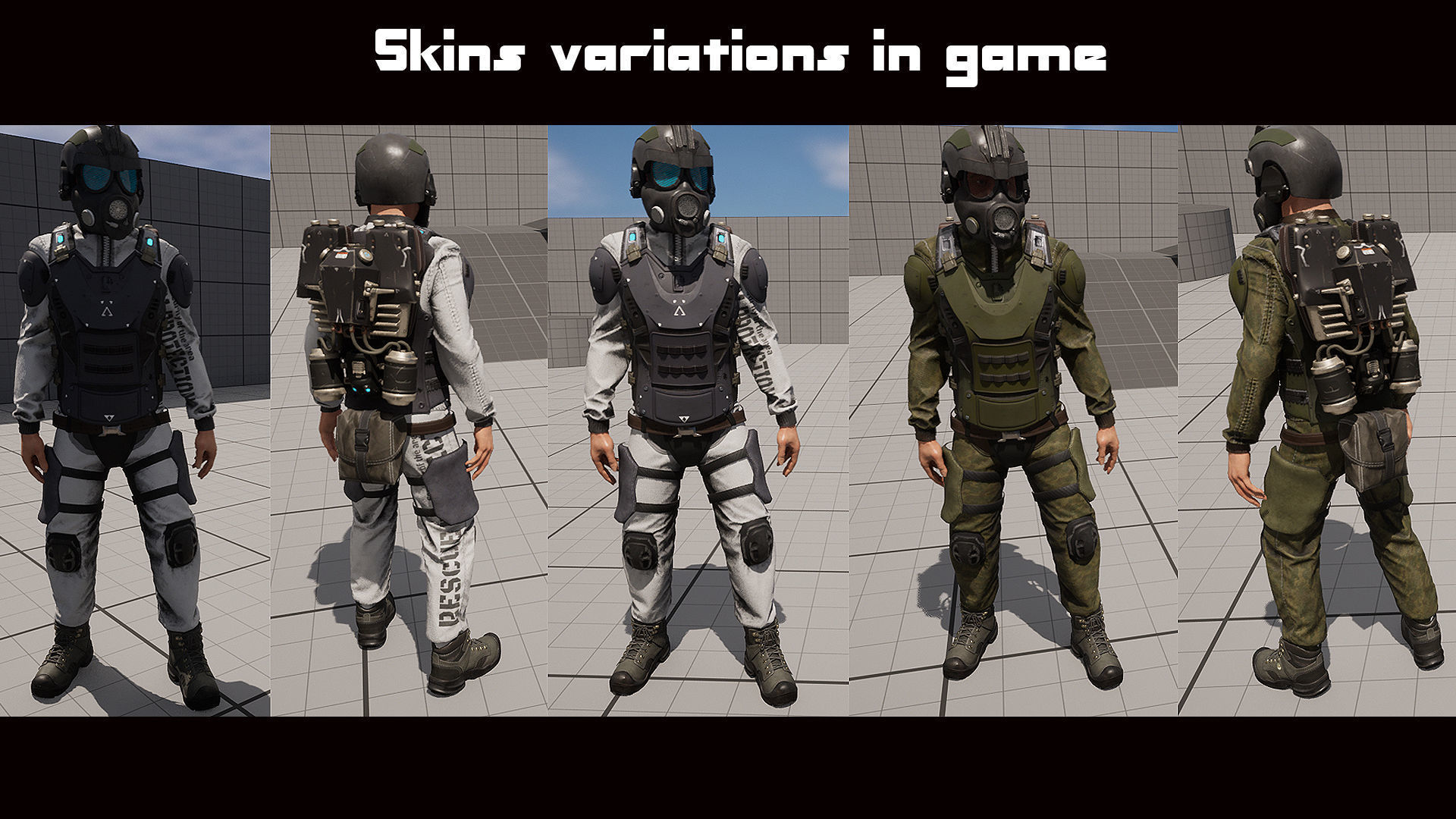 MODULAR SOLDIER FUTURE SCI FI GAME READY CHARACTER LOW POLY Low-poly 3D model_14