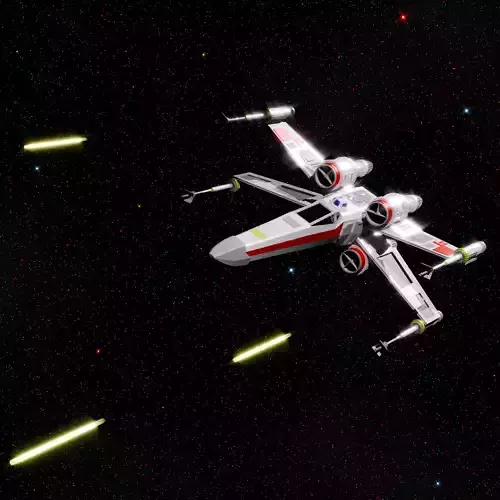 Low Poly X-Wing Low-poly 3D model
