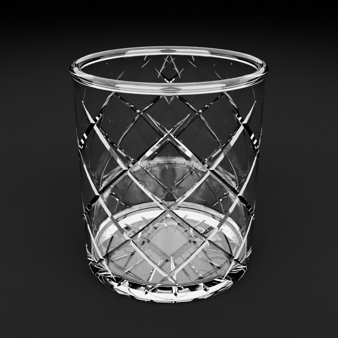 Premium design crystal glass 3D model 3D model_1