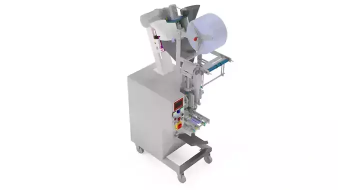 3D design of a powder packaging machine