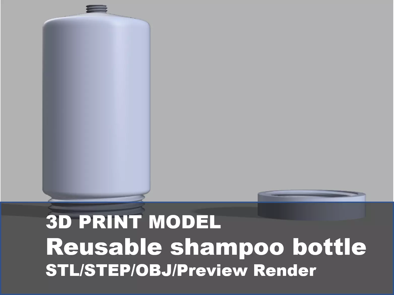 Resuable Shampoo bottle 3D print model_0