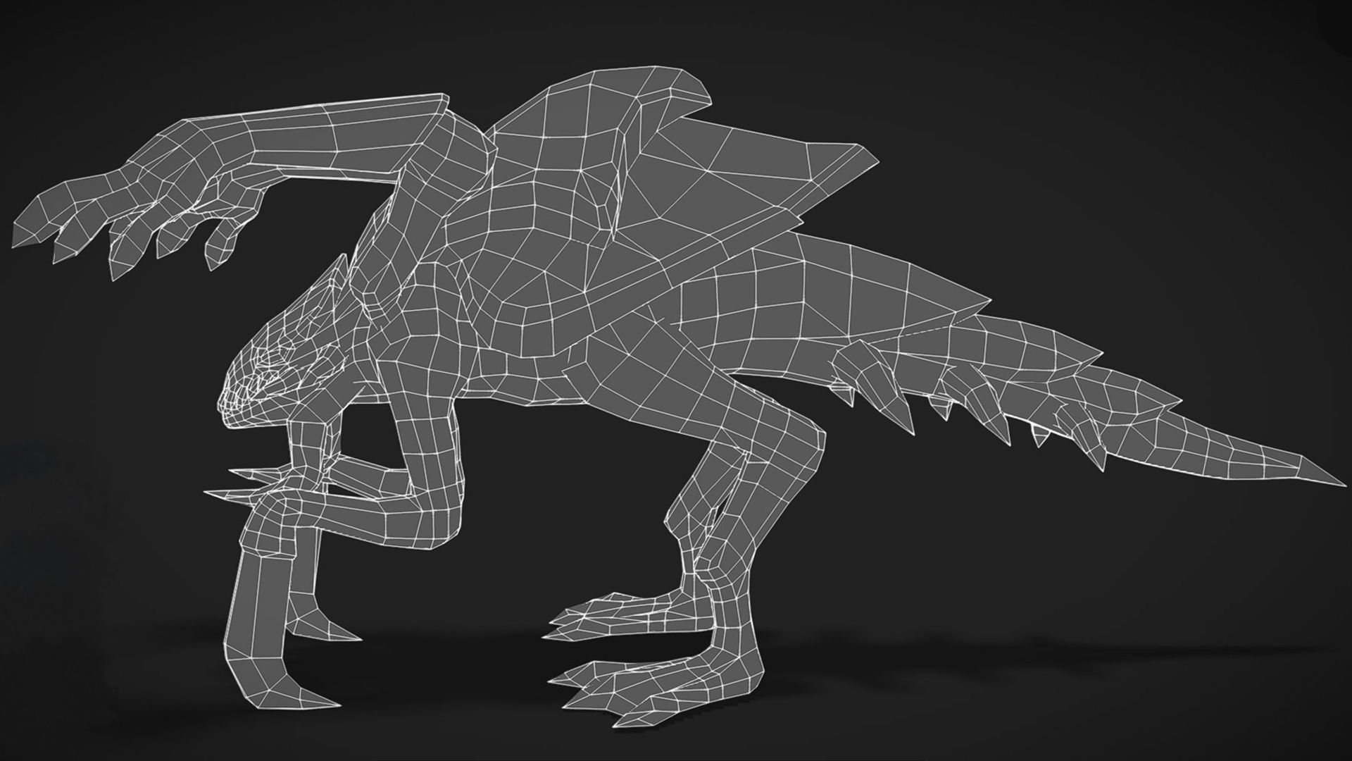 Alien Flea Monster Insect Creature Golden Bug Zergling Low-poly 3D model_13