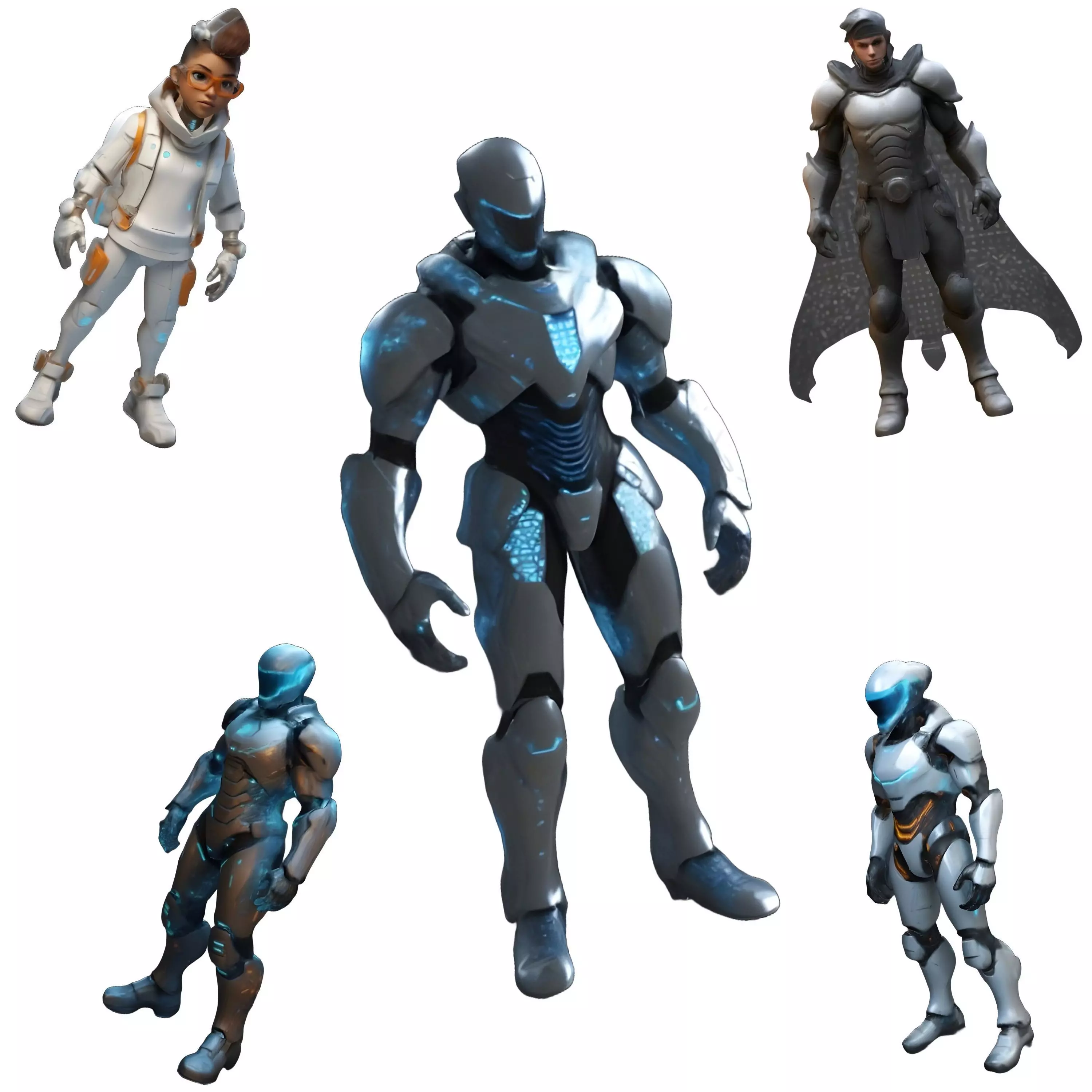 Sci-Fi Heroes Collection 3D print model_0