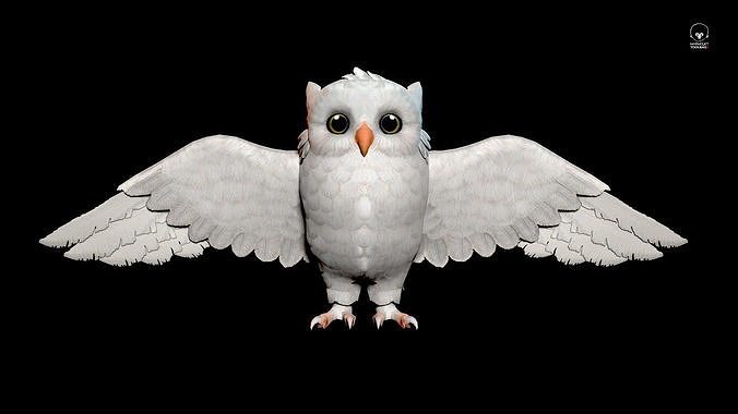 Realistic Owl Low-poly 3D model