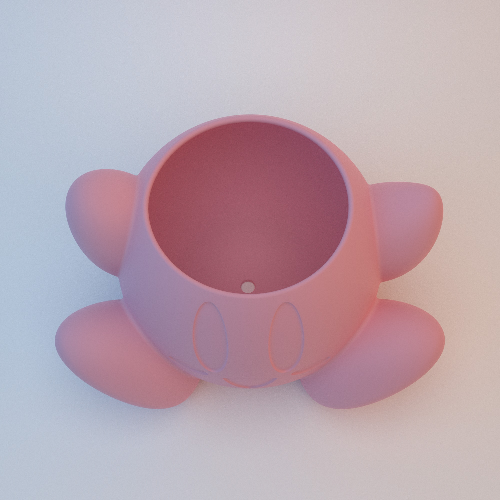 Cute Kirby Planter STL File - 099 3D print model_9