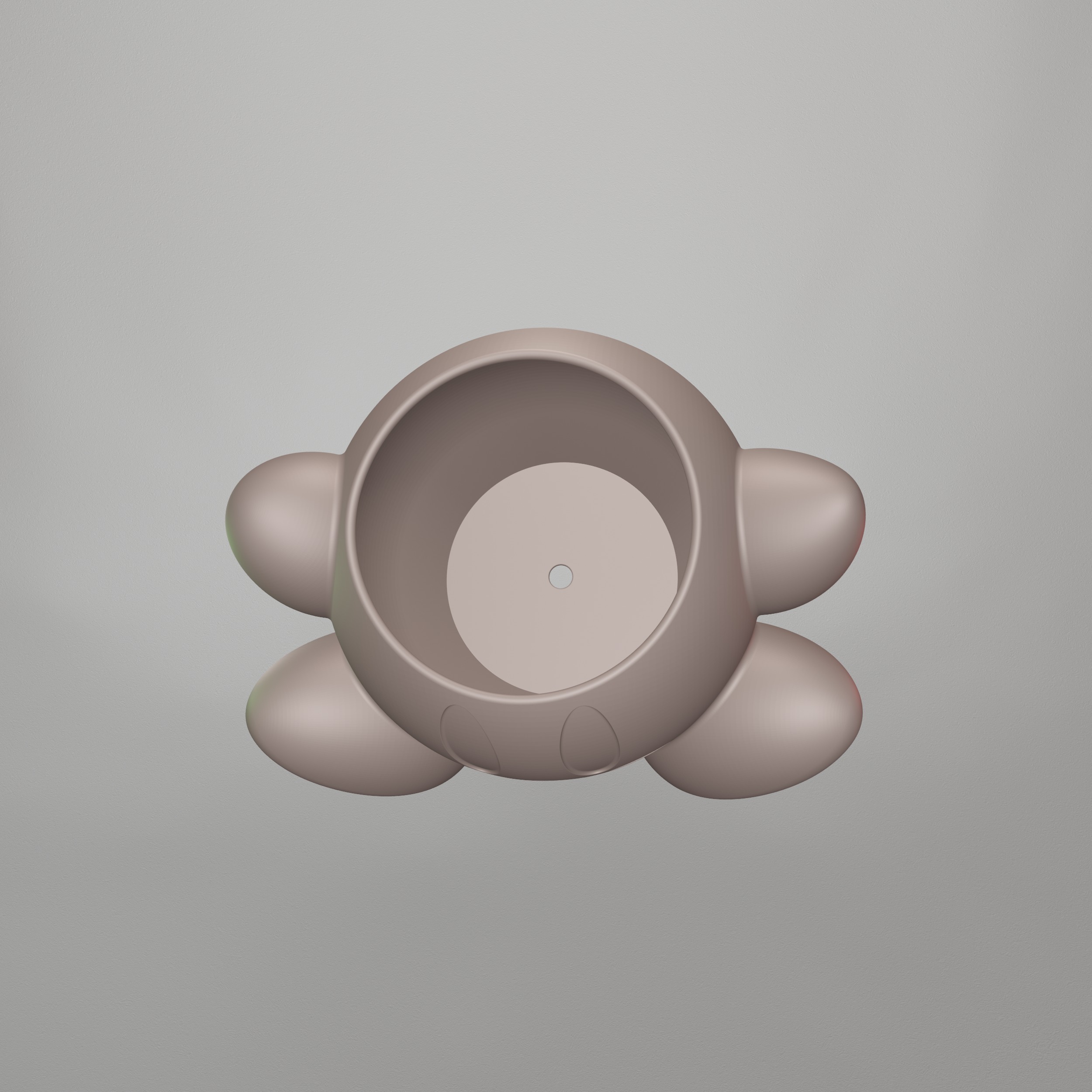 Cute Kirby Planter STL File - 099 3D print model_11